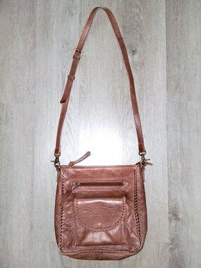 Myra Bag Santa Clara Distressed Brown Leather ? Crossbody Bag Purse Western Boho